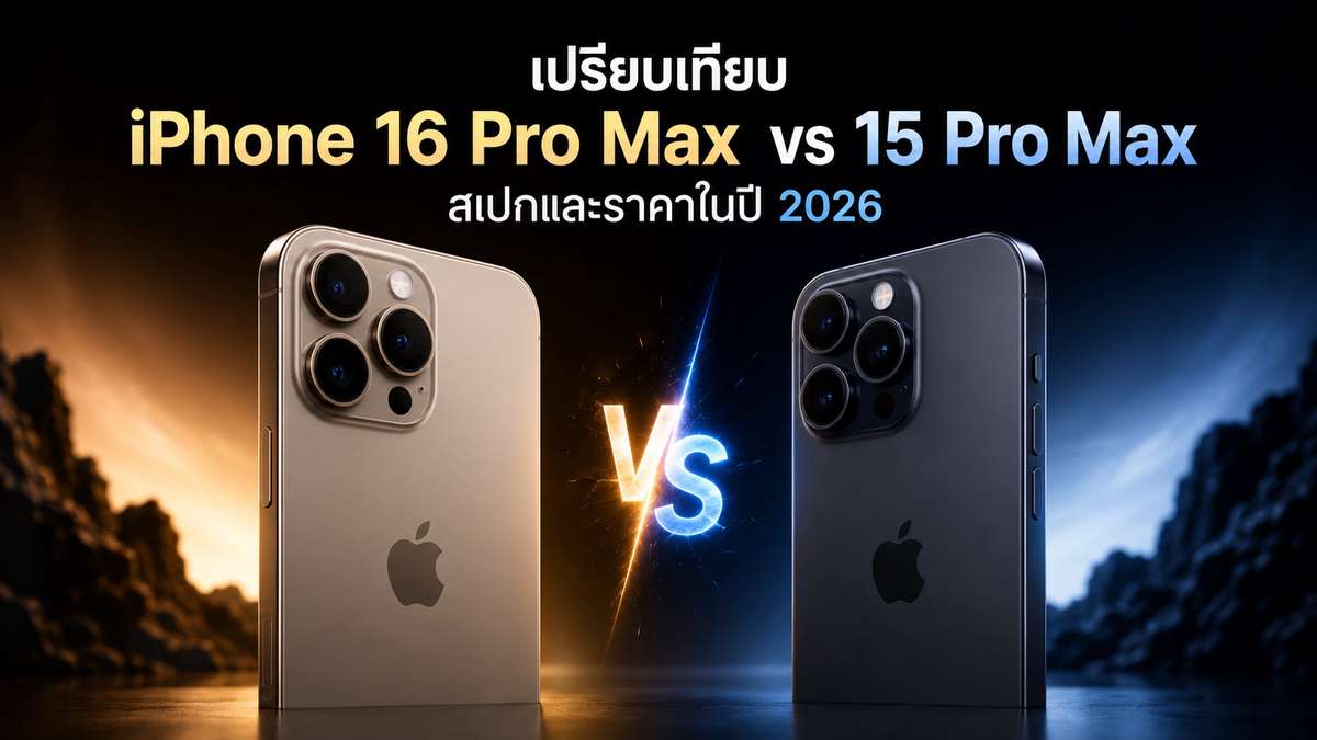 เปรียบเทียบ iPhone 16 Pro Max vs 15 Pro Max สเปกและราคาในปี 2026