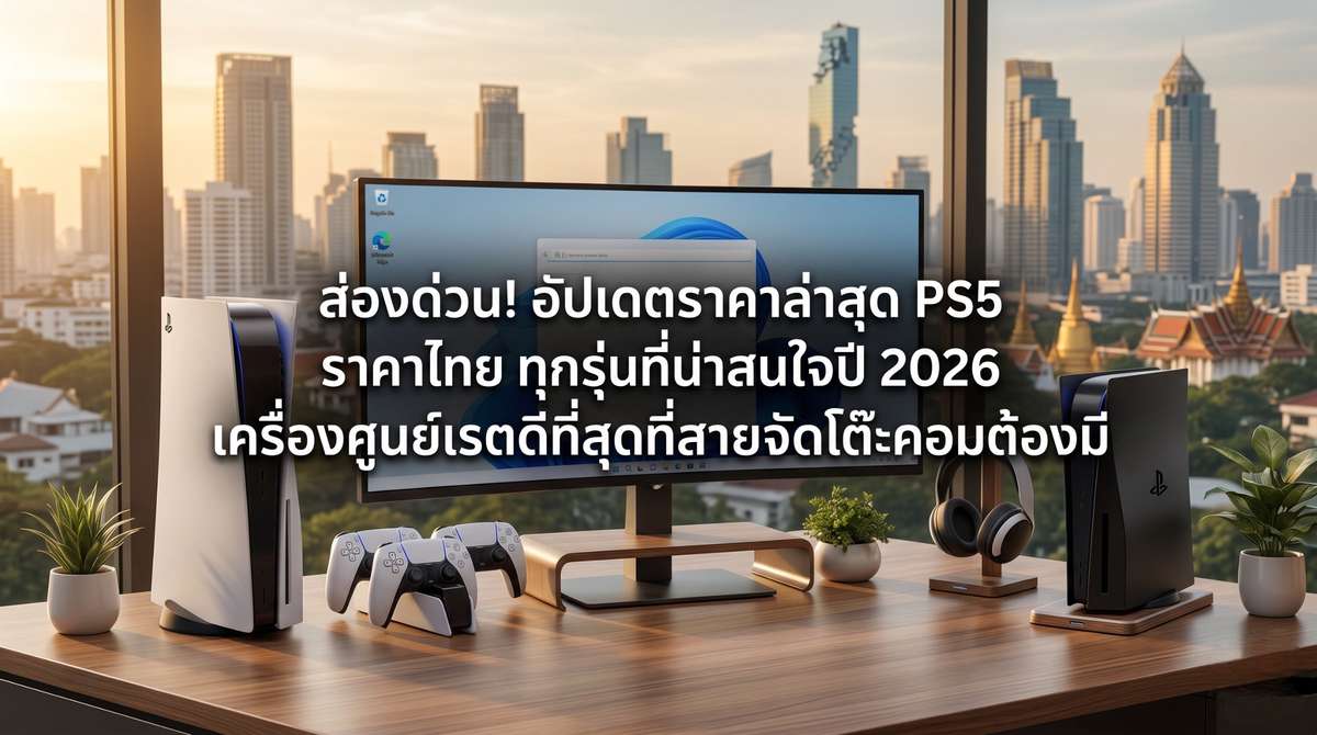ส่องด่วน! อัปเดตราคาล่าสุด PS5 ราคาไทย ทุกรุ่นที่น่าสนใจปี 2026 เครื่องศูนย์เรตดีที่สุดที่สายจัดโต๊ะคอมต้องมี