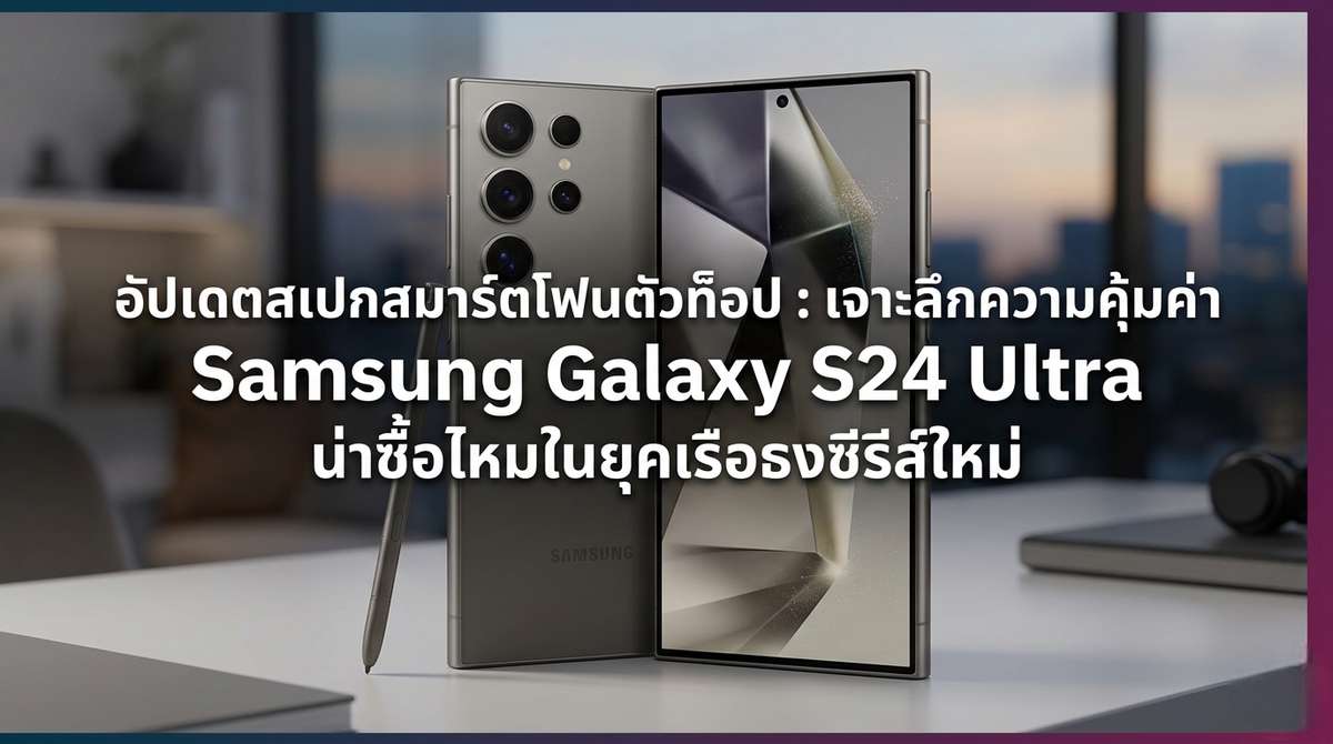 อัปเดตสเปกสมาร์ตโฟนตัวท็อป : เจาะลึกความคุ้มค่า Samsung Galaxy S24 Ultra น่าซื้อไหมในยุคเรือธงซีรีส์ใหม่