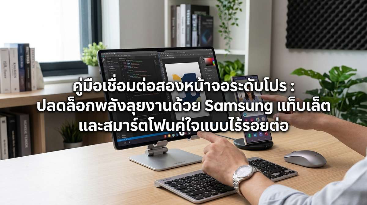 คู่มือเชื่อมต่อสองหน้าจอระดับโปร : ปลดล็อกพลังลุยงานด้วย Samsung แท็บเล็ต และสมาร์ตโฟนคู่ใจแบบไร้รอยต่อ