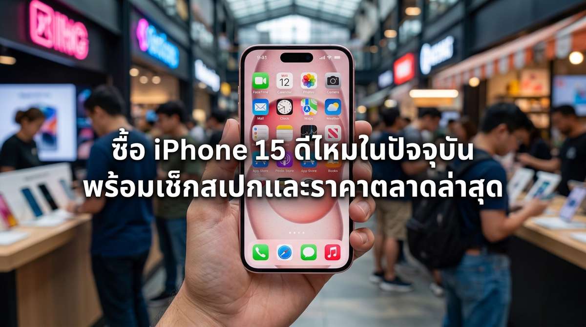 ซื้อ iPhone 15 ดีไหมในปัจจุบัน พร้อมเช็กสเปกและราคาตลาดล่าสุด